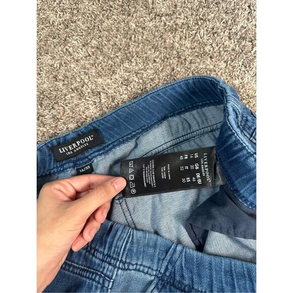 Liverpool The Rascal Tie Front Jean Tapered Leg Button Fly Cotton Vernon 16/33 - Picture 6 of 14